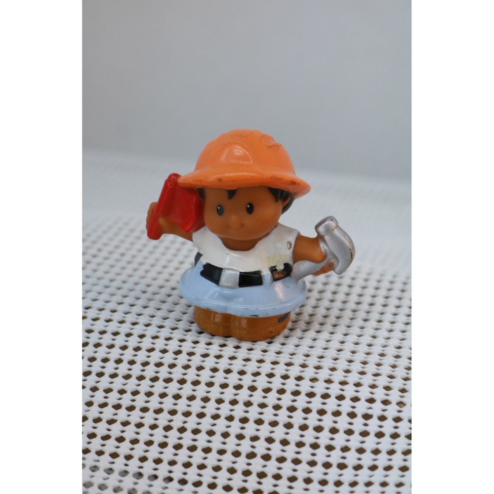 Fisher-Price Little People Figure Unisex Small Orange Construction Worker 2008